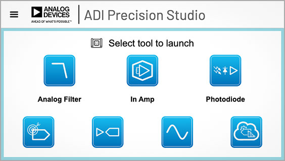 Precision Studio user interface